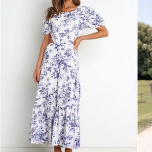 Floral Backless Dress